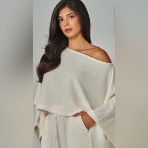 Elegant Off-Shoulder Cream Sweater